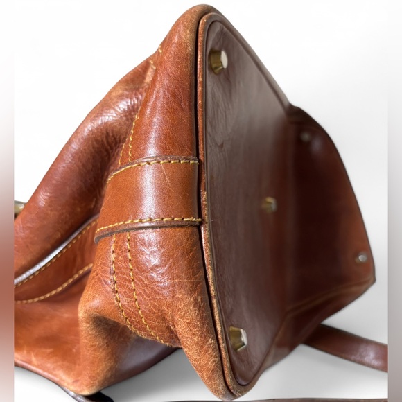 Vintage M. Rossetti Genuine Brown Leather Shoulder Bag - Picture 16 of 16